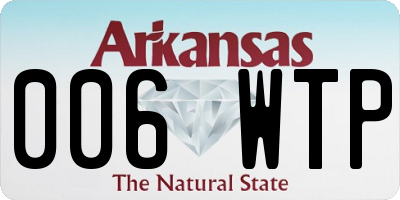 AR license plate 006WTP