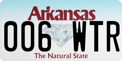AR license plate 006WTR