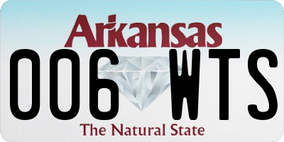 AR license plate 006WTS