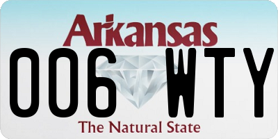 AR license plate 006WTY