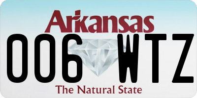 AR license plate 006WTZ