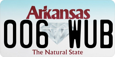 AR license plate 006WUB