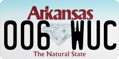 AR license plate 006WUC