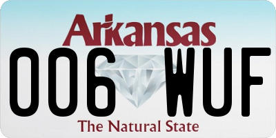 AR license plate 006WUF
