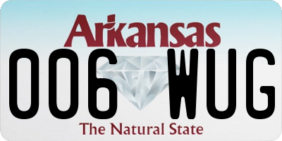 AR license plate 006WUG