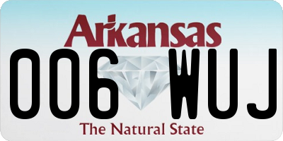 AR license plate 006WUJ