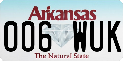 AR license plate 006WUK