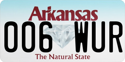 AR license plate 006WUR