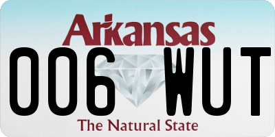 AR license plate 006WUT