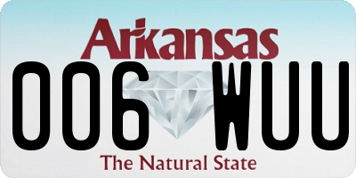AR license plate 006WUU