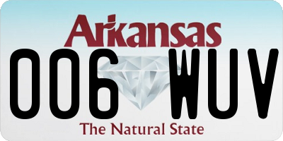 AR license plate 006WUV