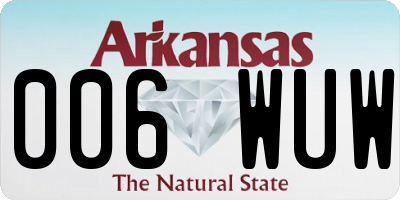 AR license plate 006WUW