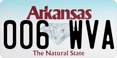 AR license plate 006WVA