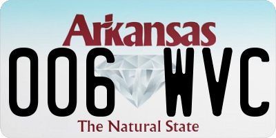 AR license plate 006WVC