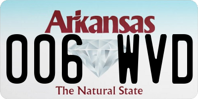 AR license plate 006WVD
