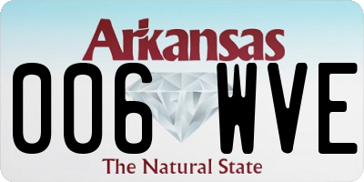 AR license plate 006WVE