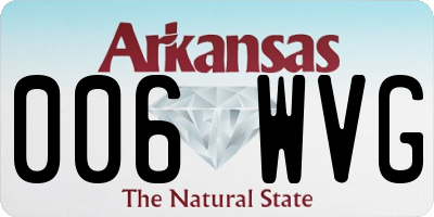 AR license plate 006WVG