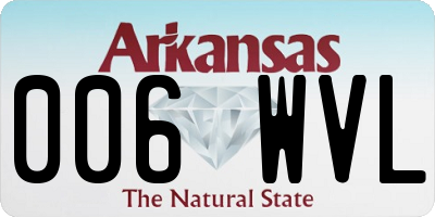 AR license plate 006WVL