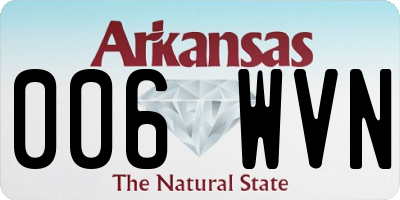 AR license plate 006WVN