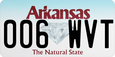 AR license plate 006WVT