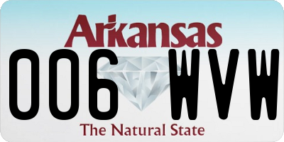 AR license plate 006WVW