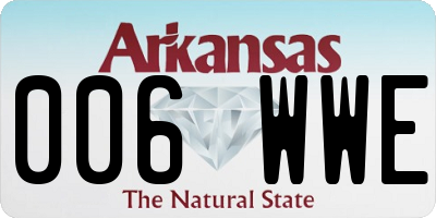 AR license plate 006WWE