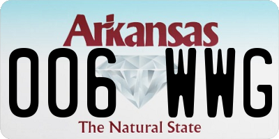 AR license plate 006WWG