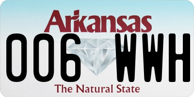 AR license plate 006WWH