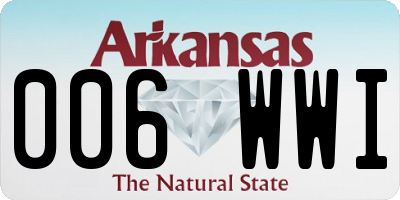 AR license plate 006WWI