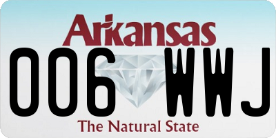 AR license plate 006WWJ