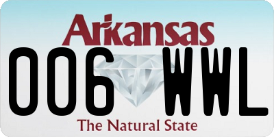 AR license plate 006WWL