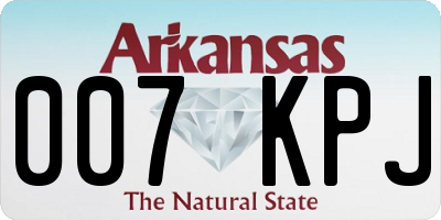 AR license plate 007KPJ