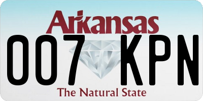 AR license plate 007KPN