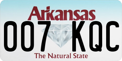 AR license plate 007KQC