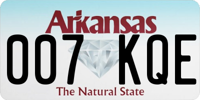 AR license plate 007KQE