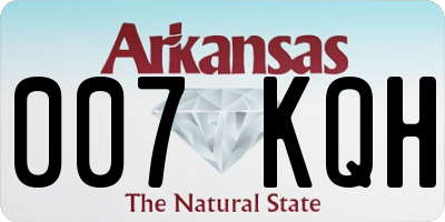 AR license plate 007KQH
