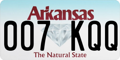 AR license plate 007KQQ