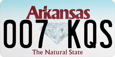 AR license plate 007KQS