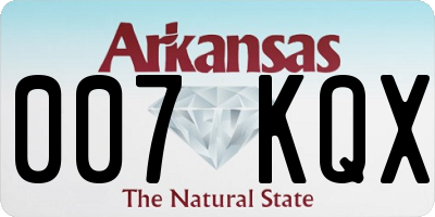 AR license plate 007KQX