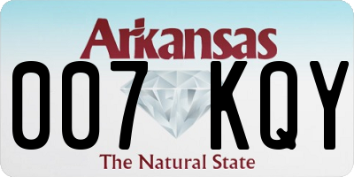 AR license plate 007KQY