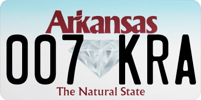 AR license plate 007KRA