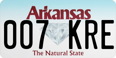 AR license plate 007KRE