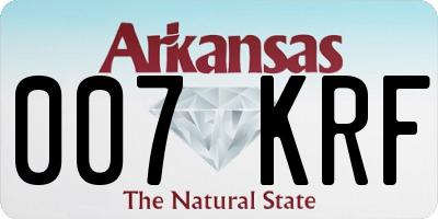 AR license plate 007KRF