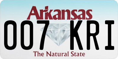 AR license plate 007KRI