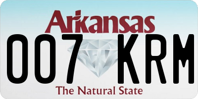AR license plate 007KRM