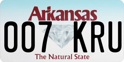 AR license plate 007KRU