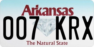 AR license plate 007KRX