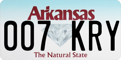 AR license plate 007KRY