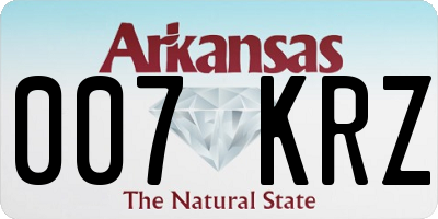 AR license plate 007KRZ