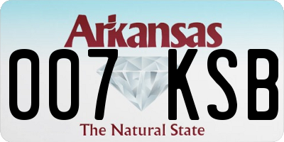 AR license plate 007KSB